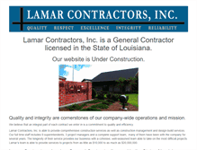 Tablet Screenshot of lamarcontractors.com